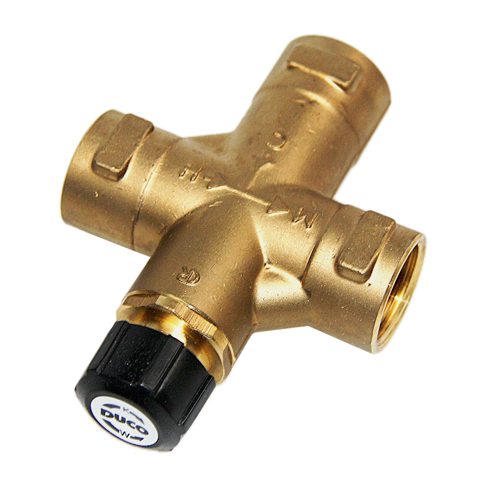 3557-01 Brauchwassermischer 1"AG - 3/4"IG - 22mm Klemmring Mischventil Verbrühschutz
