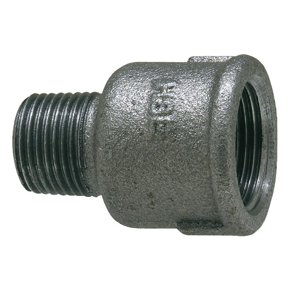 9308852-01 Temperguss Reduktionsmuffe 3/4" x 1/2" IG/AG Fitting schwarz