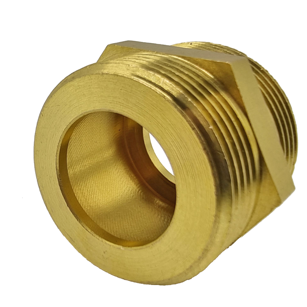 Doni-004 Messing Doppelnippel beidseitig flachdichtend 3/8" bis 1 1/2"