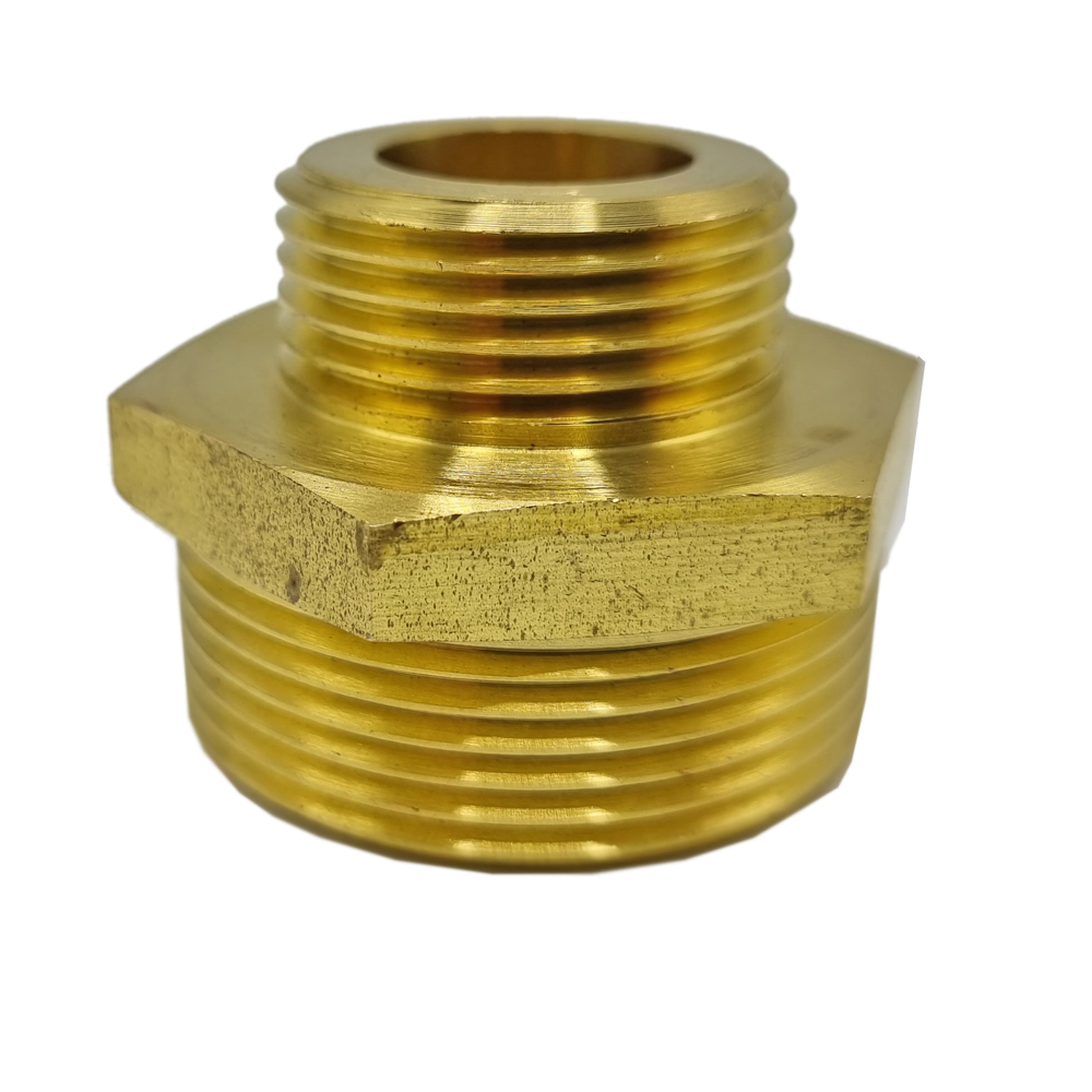 RNZ-001 Reduzierter Doppelnippel Messing, beidseitig flachdichtend 3/4" bis 1 1/2"