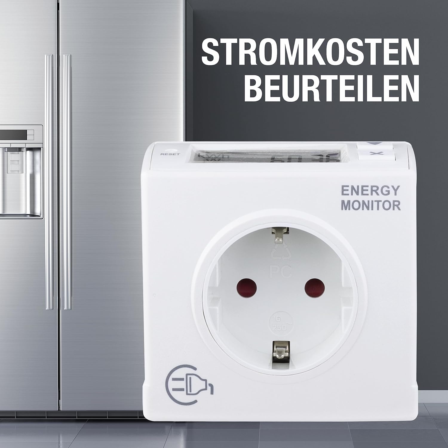 REV-03 REV Stromzähler für Steckdose - Ausgezeichnet von Stiftung Warentest mit Note 1,7
