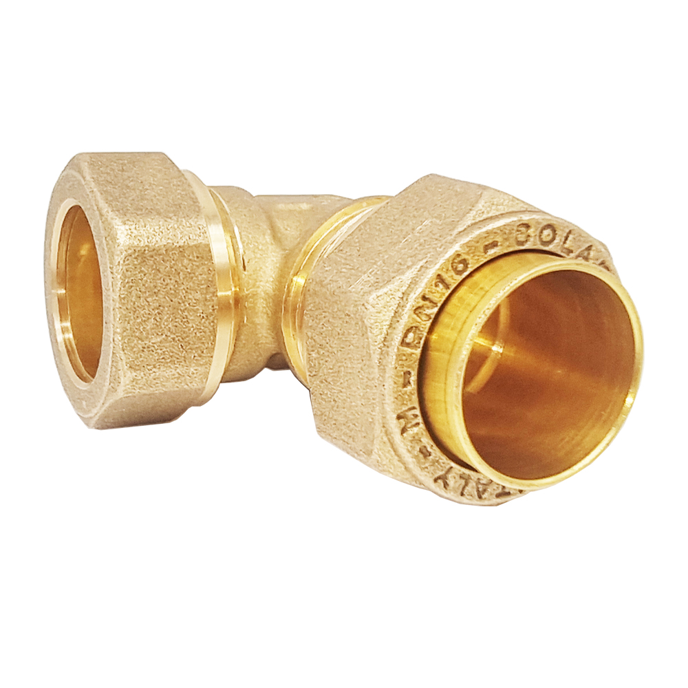 Winkel-Schnellverschraubung 90° DN16 auf 22mm Kupfer – Solarwellrohr Fitting